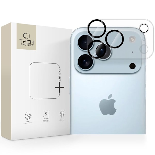 Tech-Protect iPhone 17 Pro Linsskydd CamFit+ Transparent