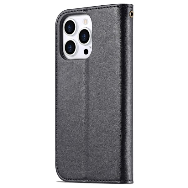 AZNS iPhone 14 Pro Fodral Läder Svart