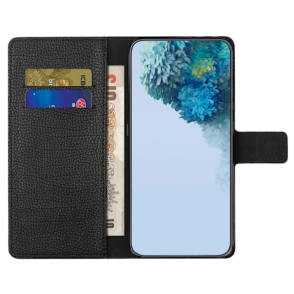Motorola Moto G35 5G Fodral Litchi Läder Svart