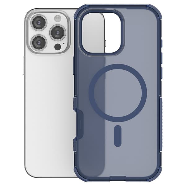 iPhone 16 Pro Skal MagSafe Shockproof Hybrid Blå
