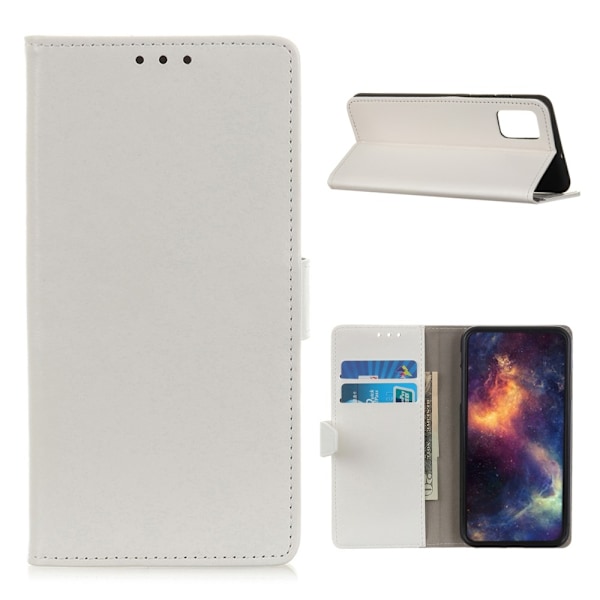 Samsung Galaxy A02s - Crazy Horse Fodral - Vit White Vit