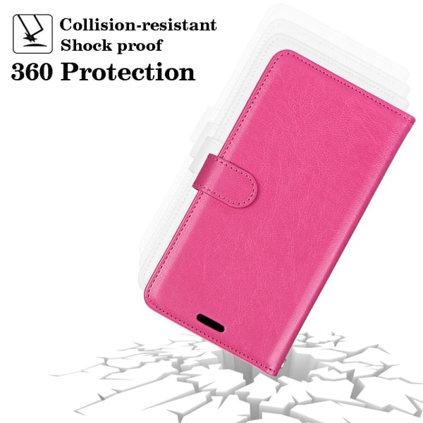 iPhone 12 Pro Max - Läder Fodral - Rosa Pink Rosa