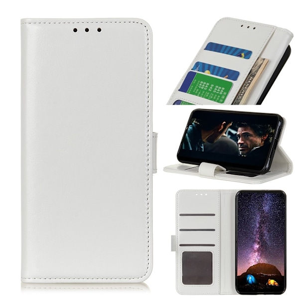 Huawei P40 Lite E - Crazy Horse Plånboksfodral - Vit White Vit