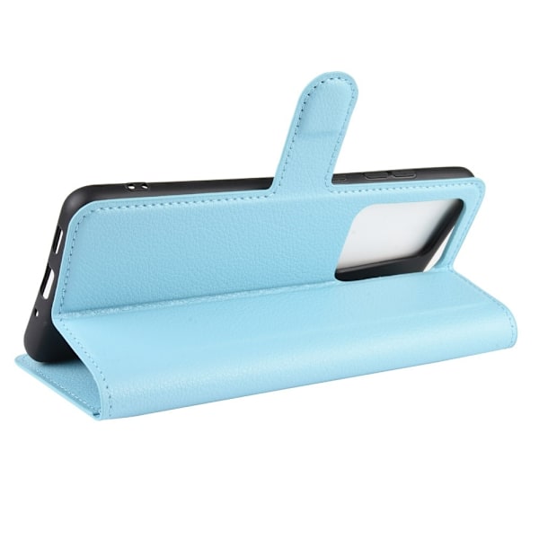 Samsung Galaxy S20 Ultra - Litchi Plånboksfodral - Ljus Blå LightBlue Ljus Blå