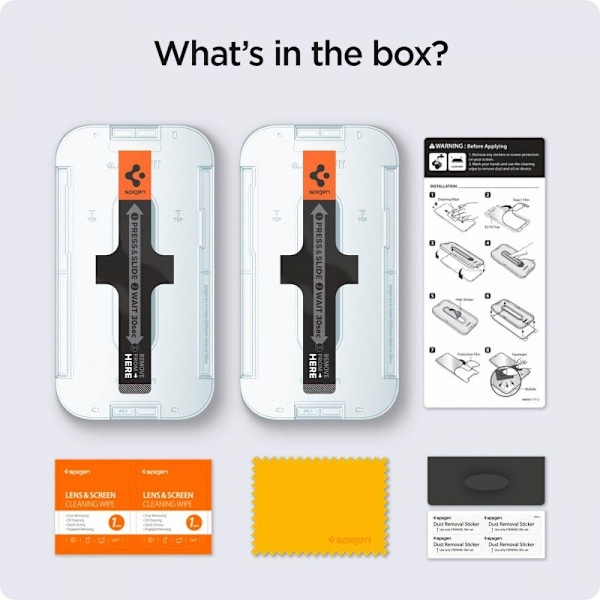 Spigen 14 Plus / iPhone 13 Pro Max "Ez Fit" 2-PACK Skärmskydd Privacy