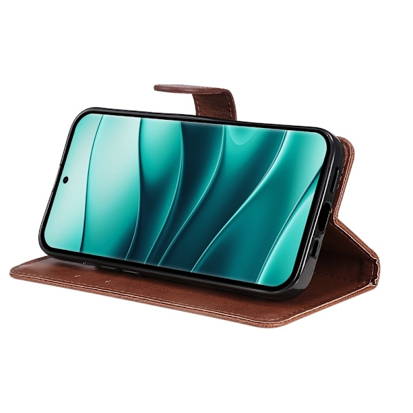 Xiaomi Redmi Note 14 Pro/Pro Plus 5G Fodral Solid Läder Brun