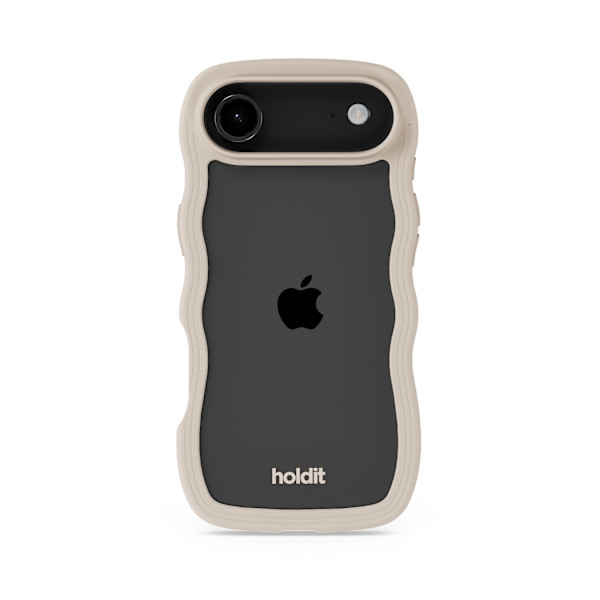 holdit iPhone Air Mobilskal Wavy Light Beige/Transparent