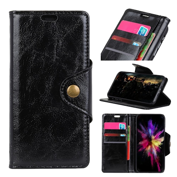 Nokia 5.1 Plus - Plånboksfodral - Svart Black Svart