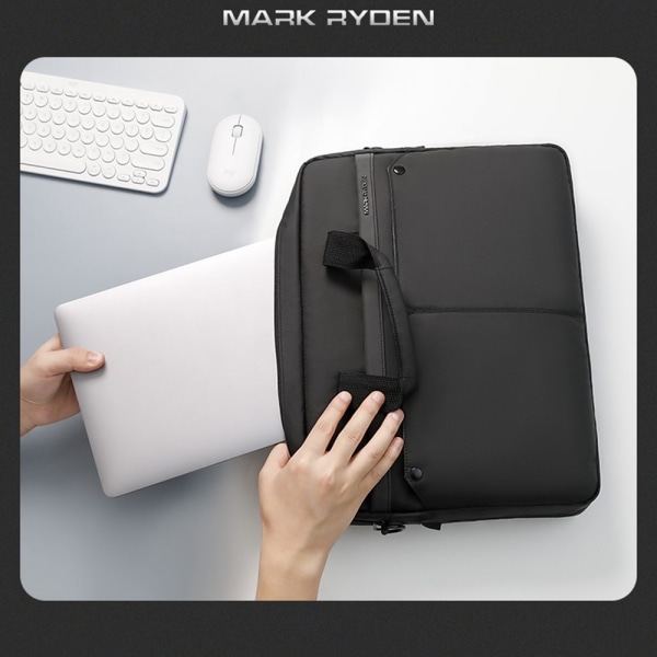 MARK RYDEN 14" Business Laptop Sleeve Med Axelband Svart
