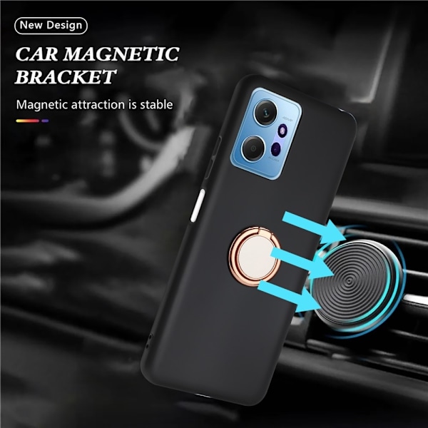 Xiaomi Redmi Note 14 4G Skal Ring Svart / Roséguld