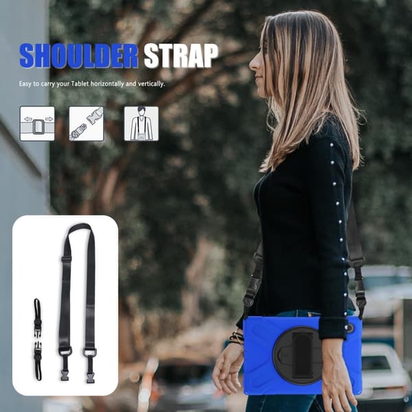 Galaxy Tab A8 10.5 Roterande X-Shape Hybrid Skal