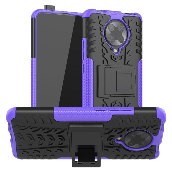 Xiaomi Poco F2 Pro - Stöttåligt Skal med Stöd - Lila Purple Lila