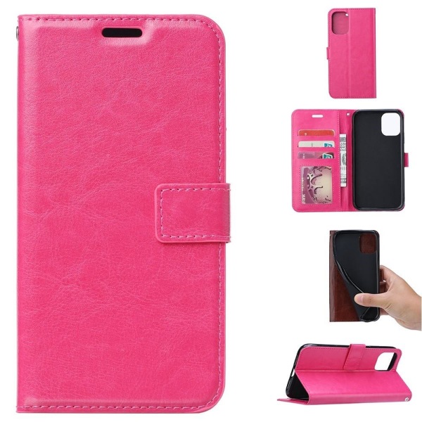 Samsung Galaxy S20 Ultra - Crazy Horse Plånboksfodral - Rosa Pink Rosa
