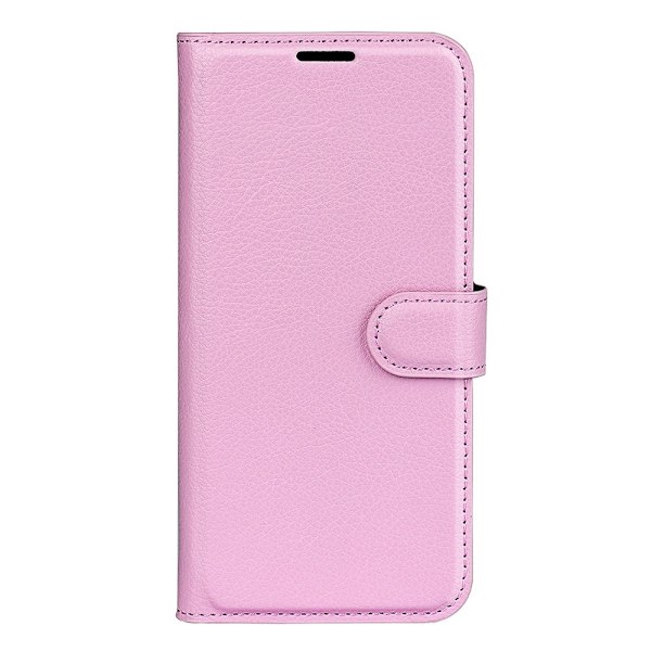 Sony Xperia 10 IV Fodral Litchi Läder Ljus Rosa