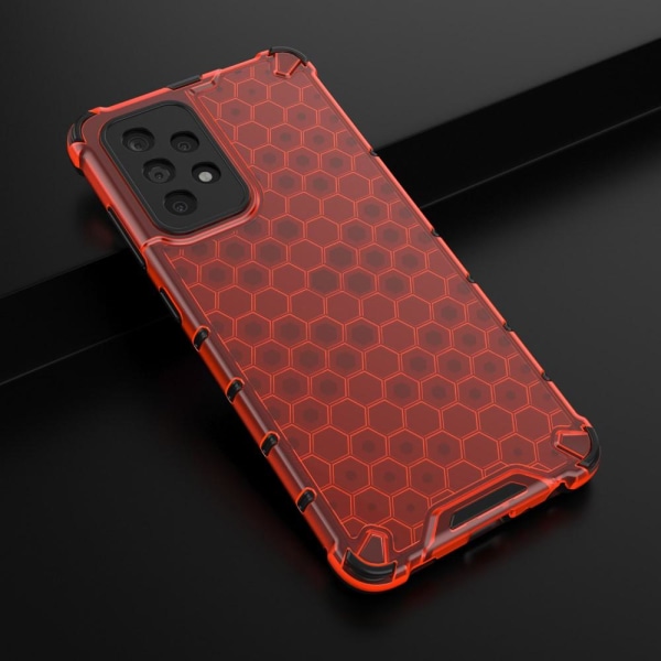 Samsung Galaxy A52 / A52s - Armor Honeycomb Textur Skal - Röd Red Röd