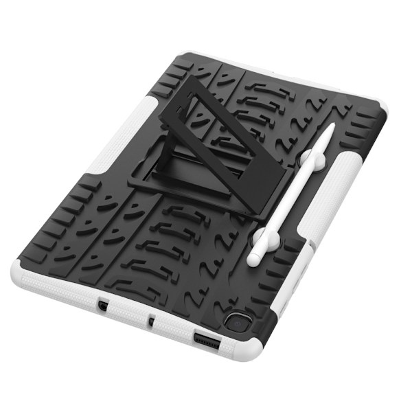 Samsung Galaxy Tab S6 Lite Skal Rugged Kickstand Armor Vit White Vit