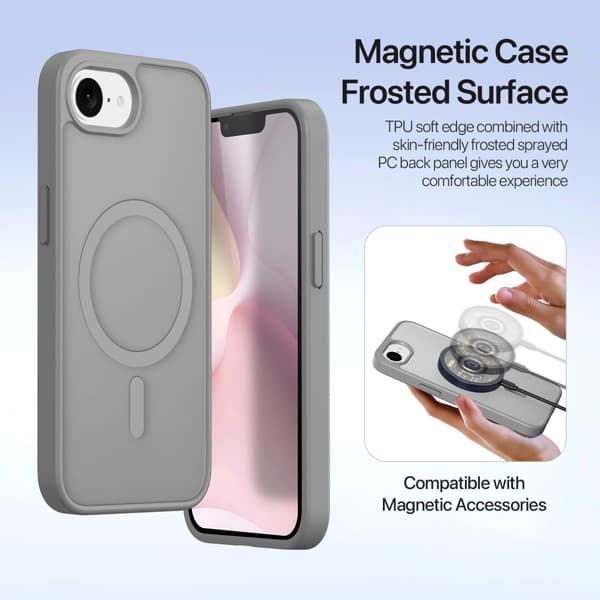 DUX DUCIS iPhone 17e / 16e 2in1 Magnet Fodral Lawa Series Grå