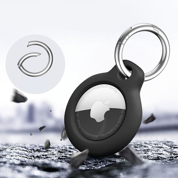 Tech-Protect Apple AirTag 2/1 2-PACK Hållare Rough Svart
