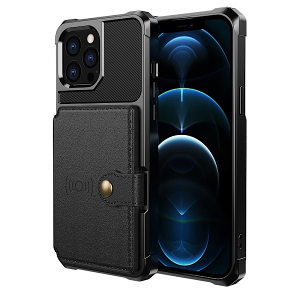 iPhone 13 Pro Max Skal Med Magnetisk Plånbok Svart