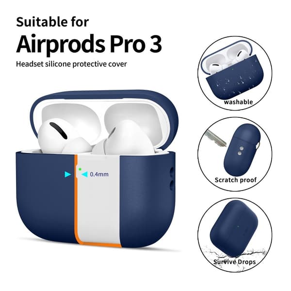 Tech-Protect AirPods Pro 3 Skal Silicone Navy Blue