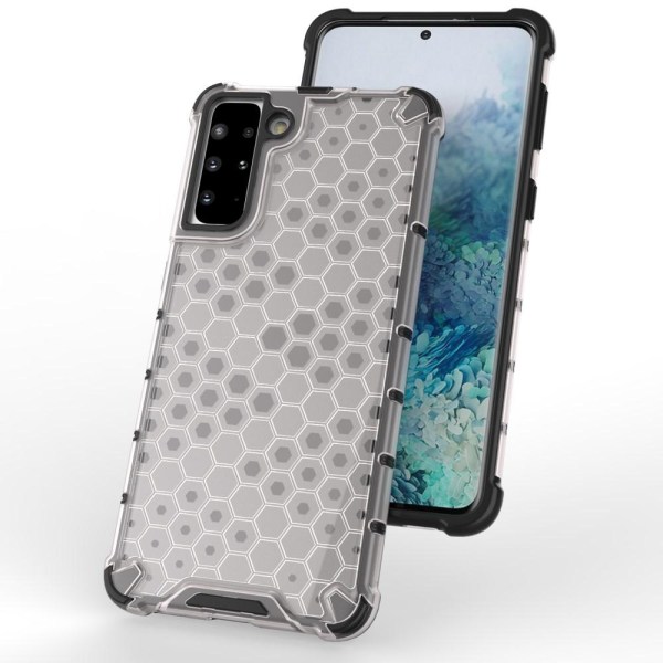Samsung Galaxy S21 Plus - Armor Honeycomb Textur - Grå Grey Grå
