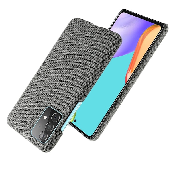 Samsung Galaxy A52 / A52s - KSQ Tygbelagt Textur Skal - Grå Grey Grå
