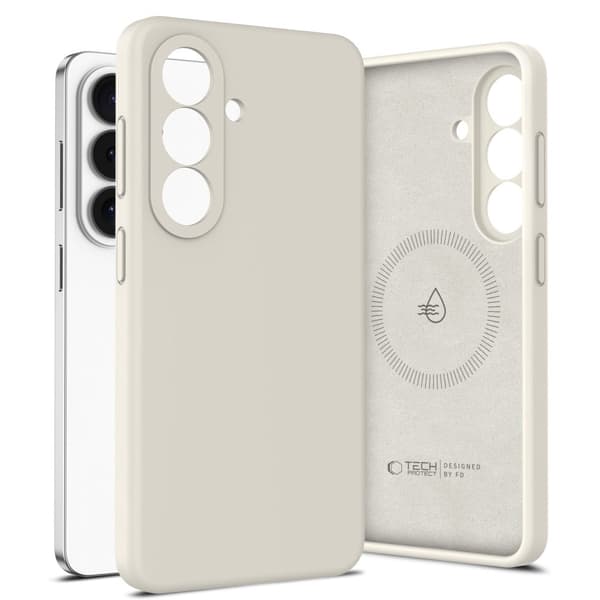 Tech-Protect Galaxy S26 Skal MagSafe Silicone Cosmic Latte
