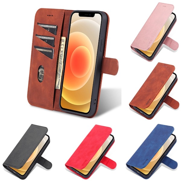 AZNS iPhone 12 Pro Max Fodral Läder Roséguld Rosa guld