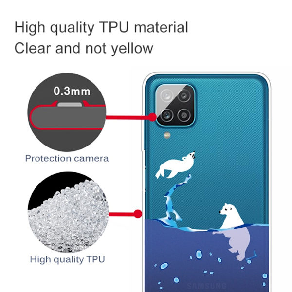 Samsung Galaxy A12 - Skal Med Tryck - Isbjörn Isbjörn Isbjörn