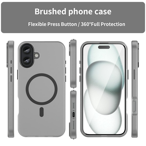 iPhone 16 Plus Skal MagSafe Slim Matt Svart