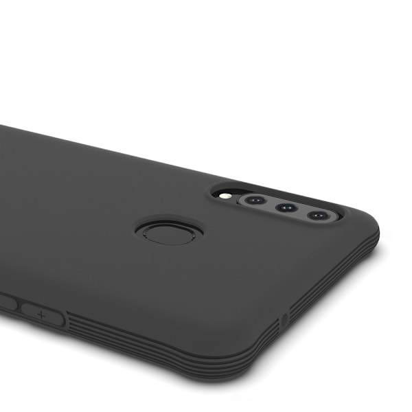 Samsung Galaxy A20s - Shockproof Matt TPU Skal - Svart Black Svart