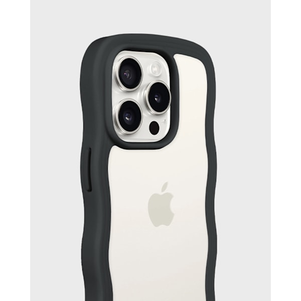holdit iPhone 15 Pro Max Skal Wavy Svart/Transpare