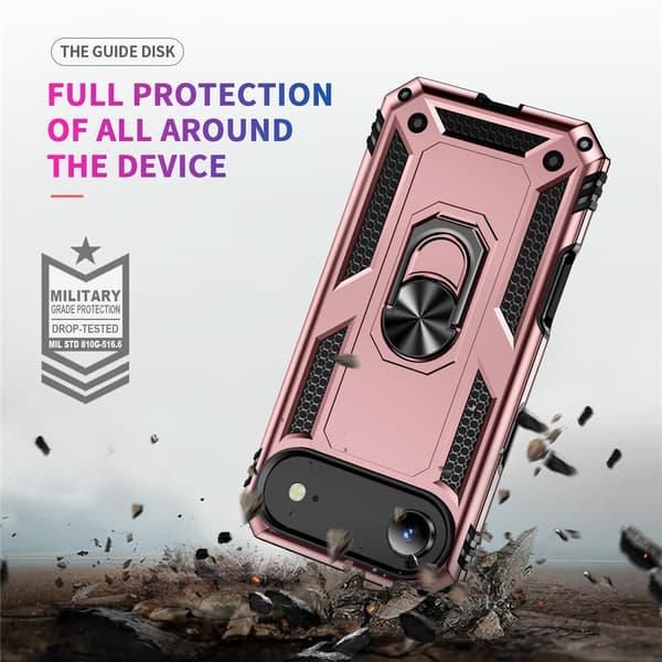 iPhone Air Skal Shockproof Hybrid Ring Roséguld