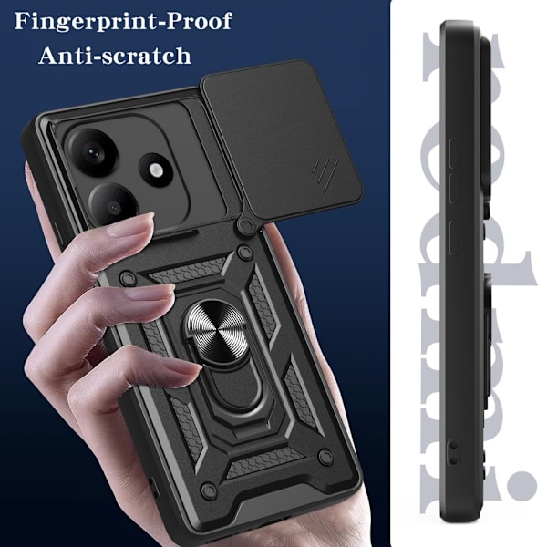 Xiaomi Redmi Note 14 5G Skal CamShield Hybrid Ring Blå