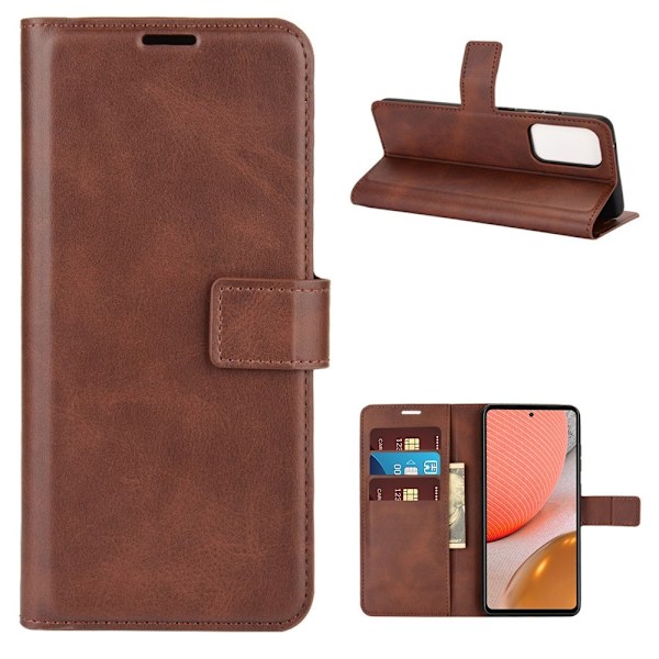 Samsung Galaxy A72 - Plånboksfodral - Brun Brown Brun