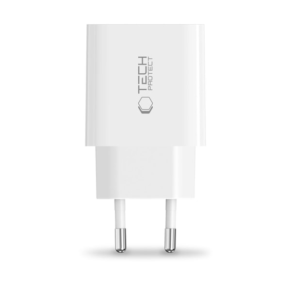 Tech-Protect 20W PD USB-C Väggladdare Vit