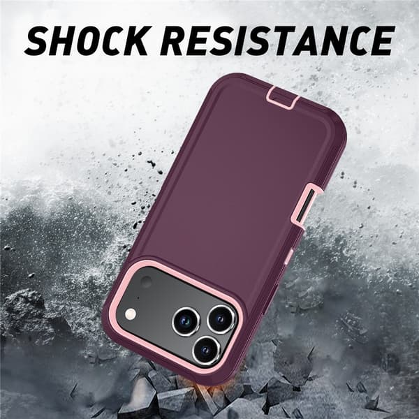 iPhone 17 Pro Skal Extreme Shockproof Hybrid Vinröd
