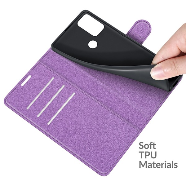Motorola Moto G50 - Litchi Plånboksfodral - Lila Purple Lila