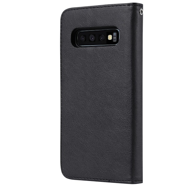 Samsung Galaxy S10 - Plånboksfodral/Magnet Skal - Svart Black Svart