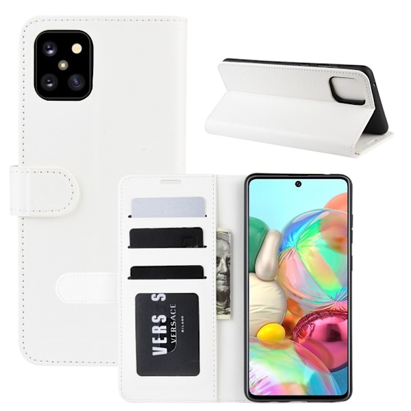 Samsung Galaxy Note 10 Lite - Crazy Horse Plånboksfodral - Vit White Vit