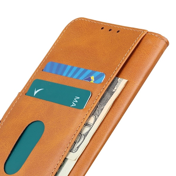OnePlus 9 - Litchi Plånboksfodral - Brun Brown Brun