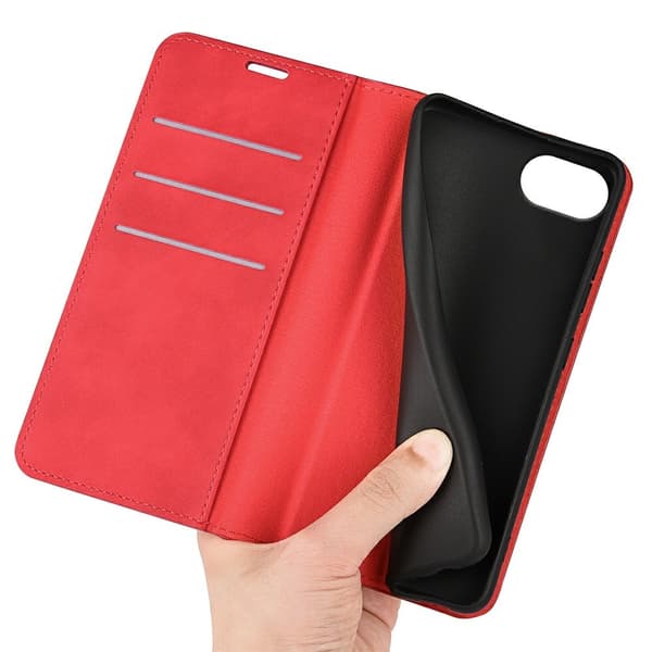 iPhone 17e / 16e Fodral Flip Skin Touch Röd