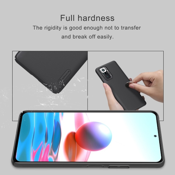 Xiaomi Redmi Note 10 Pro - NILLKIN Shield Frostat Skal - Svart Svart