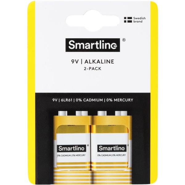 Smartline 6LR61 9V Alkaliskt Batteri 2-pack