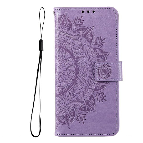 Motorola Moto E20 / E40 Fodral Mandala Läder Lila