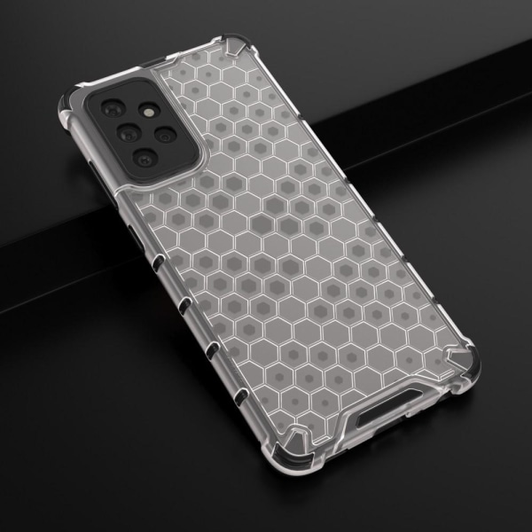 Samsung Galaxy A72 - Armor Honeycomb Textur Skal - Vit White Vit