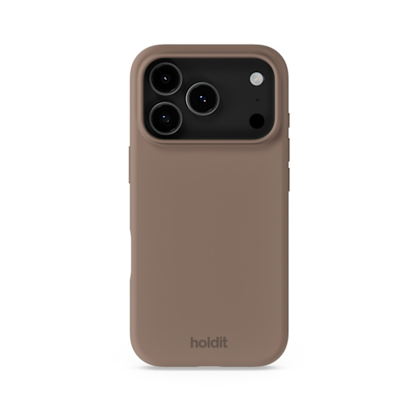 holdit iPhone 17 Pro Mobilskal Silikon Mocha Brown