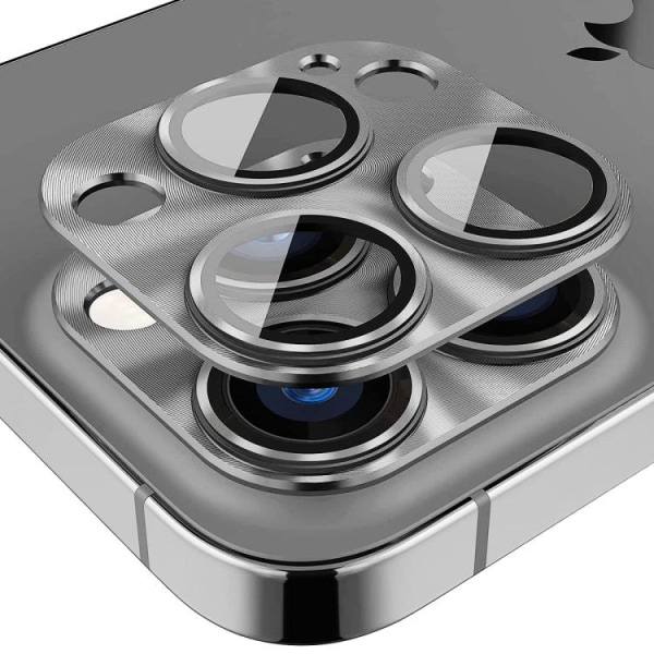 ENKAY iPhone 15 Pro / 15 Pro Max Linsskydd Aluminium Härdat Glas