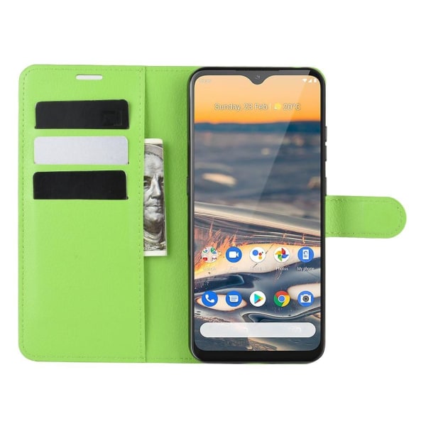 Nokia 5.3 - Litchi Plånboksfodral - Grön Green Grön