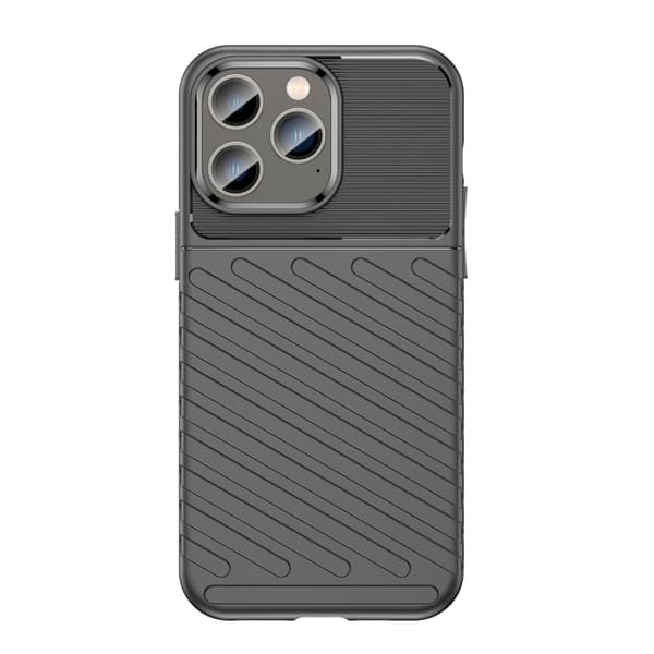 iPhone 14 Pro Skal Twill Textur TPU Svart